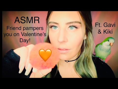 ASMR✨Friend pampers you on Valentine’s Day (layered sounds) Featuring Gavi & Kiki🧡💚✨ #asmrrelax