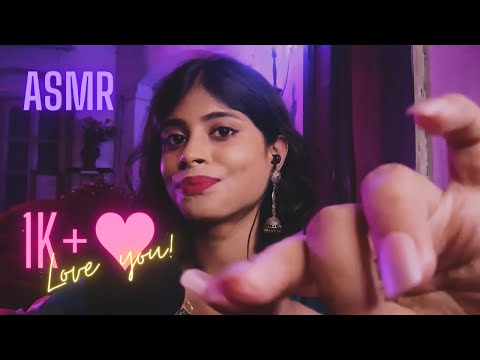 Whispered Rambles✨ Mic Scratching, Face Touching for Sleep & Relaxation | Indian ASMR | 1k Special ♥