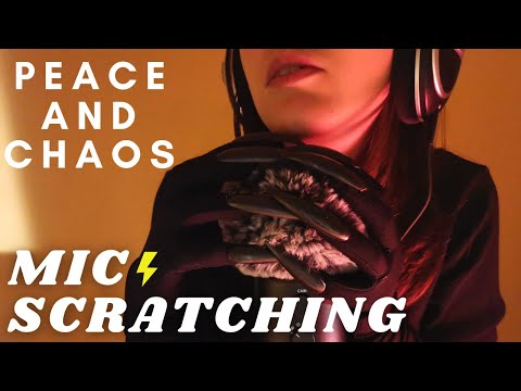 ASMR - PEACE AND CHAOS | FAST AND AGGRESSIVE FLUFFY Scratching | Anticipatory Tingles | soft spoken