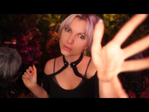 ASMR VORTEX hand movements, PLUCKING FAST & SLOW + MOUTH SOUNDS