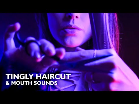 ✨ TINGLY ASMR HAIRCUT, ASMR MOUTH SOUNDS, ASMR UP CLOSE AND PERSONAL ATTENTION TO RELAX AND SLEEP