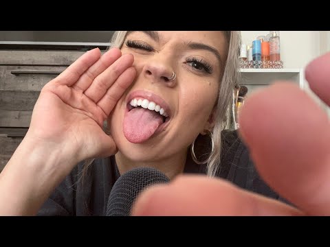 ASMR| 10 Different Types of Mouth Sounds and Tapping With Finger Pads/ Hand Movements