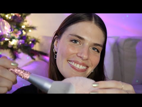 ASMR✨Affirmations for self-love & self-worth💜 (hand movements & face touching, whisper, fluffy mic)
