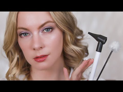 ASMR Ear Cleaning & Exam with Hearing Test (Tuning Fork, Close Up Whisper, Personal Attention)