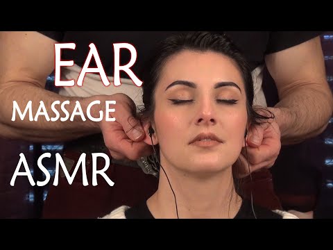 ASMR Ear Massage, Ear Rubbing, Pulling, Furry Gloves, Tape, In Ear mic