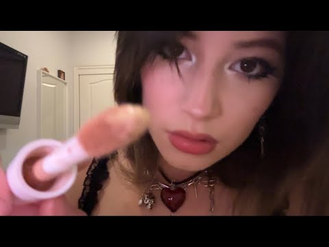 alt girl quickly does your makeup (asmr)