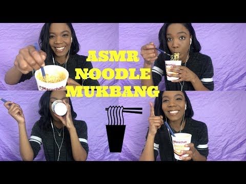 ASMR | Instant Noodle Ramen Cup Mukbang!! 🍜 | Nail Tapping | Slurping Sounds | Eating Sounds