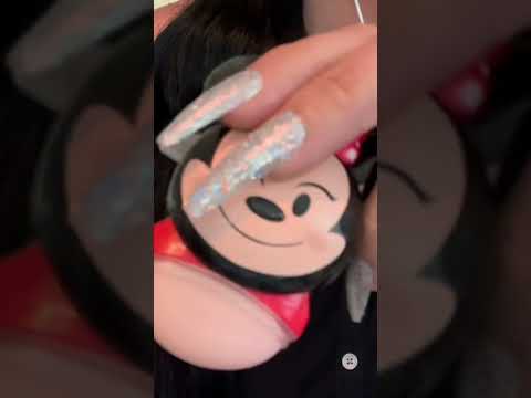 ASMR Minnie Mouse Emoji Lip Balm Application ❤️🤍🖤