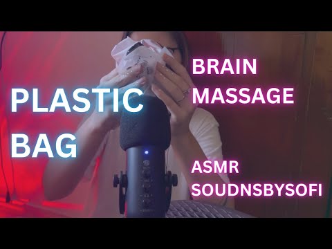 BRAIN MASSAGE  - Plastic Bag ASMR 🎙️ - for Relax