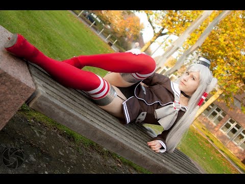 Cosplay ASMR Kantai Collection Amatsukaze l gum chewing + bubble blowing l