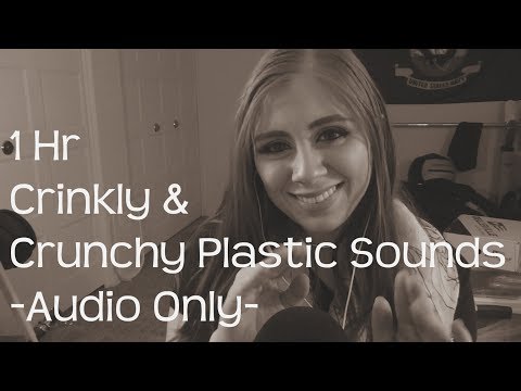 [ASMR] 1 Hour (Audio Only) Crunchy Plastic Sounds-No Talking (Sem Falando)