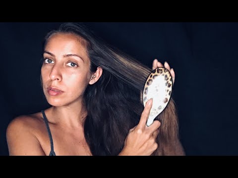 ASMR Hair brushing, Tapping, and A Little Humming