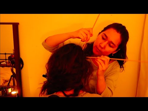[ASMR] Real Person Scalp Check, Chinese Acupoint Scalp Massage + Neck Massage with Gua Sha