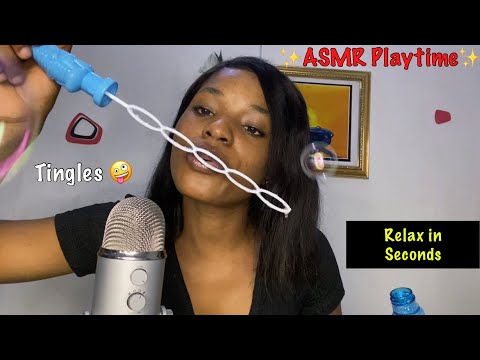 ASMR Playtime With Mr Crocodile| Whispering, Mouth Sounds, Bubbles Blowing| Tingles~Relax in Seconds
