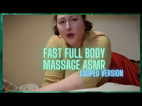 ASMR Fast and Aggressive Full Body Massage 💤🖤 Arms, Legs, Chest and Ab Massage w/ Pillow Looped