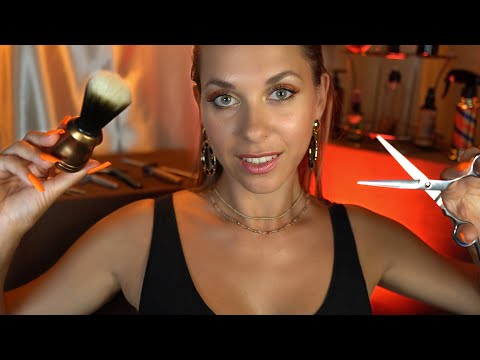 ASMR ✂ Relaxing Haircut and Shave 💈 Barber Roleplay for Sleep, Personal Attention, Soft Spoken