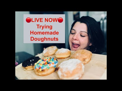 ASMR Trying Homemade Doughnuts ￼