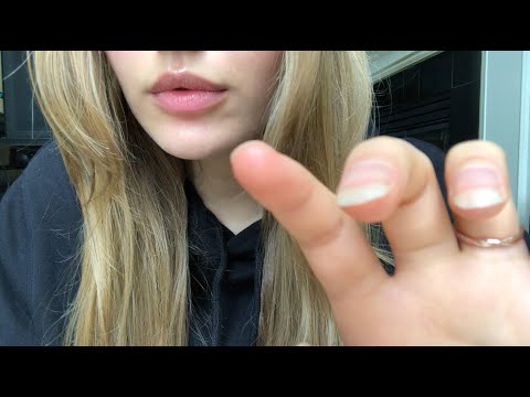 ASMR tracing your face! with whispering and tongue clicks