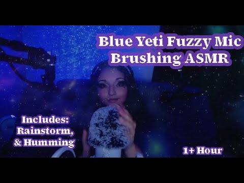 Blue Yeti Fuzzy Microphone Sounds With Humming and Rainstorm ASMR