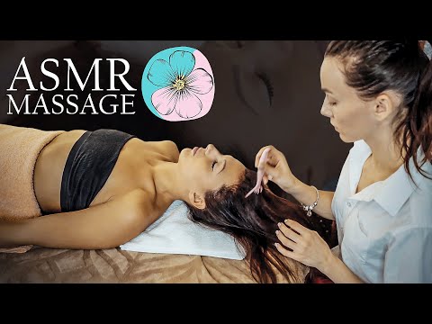 Most Relaxing Head Massage Ever. How to Massage The Head, Neck & Face, ASMR  