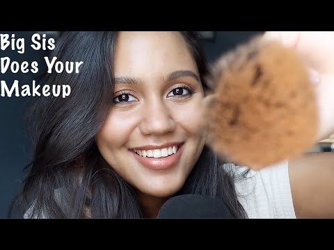 ASMR - Big Sister Does Your Makeup Roleplay