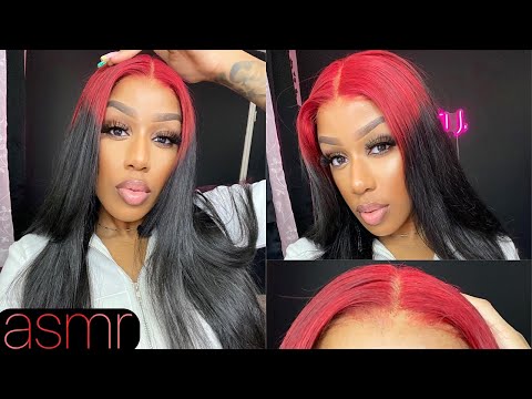 ASMR | Red Roots Wig Install (Billie Eilish Inspired) ft. Tinashe Hair