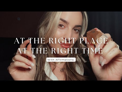 Reiki ASMR to be At The Right Place at The Right Time I relaxing hand movements and crystals