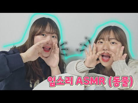 ASMR | 친구랑 빠른 입소리 asmr 3탄 (동물편) | Sound of mouth asmr (animal)