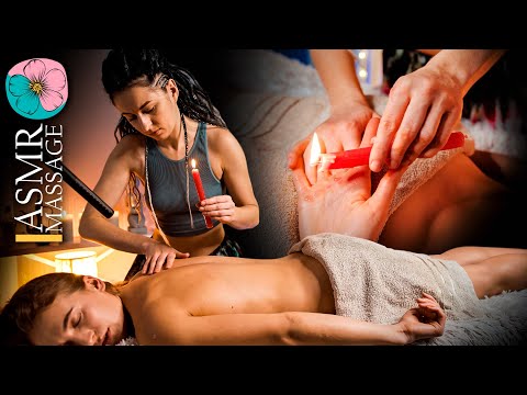 ASMR Relaxing Back, neck Massage with Hot Wax by Anna | Treatment therapy