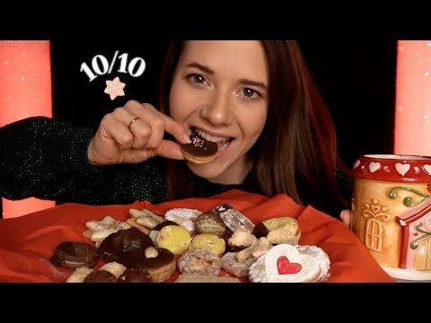ASMR Sanftes Christmas Cookie Rating 🍪 ⛄ 🎄100% Eating Sounds in German/Deutsch