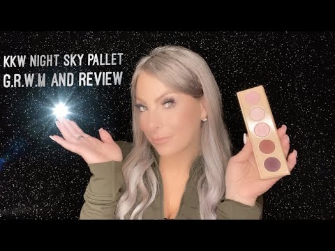 ASMR- KKW Beauty Night Sky Pallete Review And GRWM | Whispering