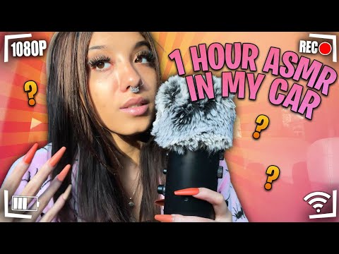 CAR ASMR| 😳 1 HOUR unintelligible/inaudible👄 (mouth sounds + whispers)