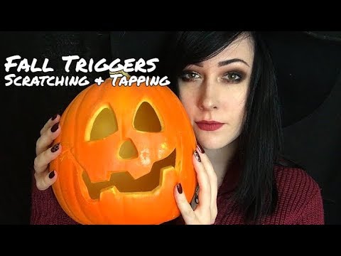 ASMR Fall Triggers [Sweater Scratching & Pumpkin Tapping]