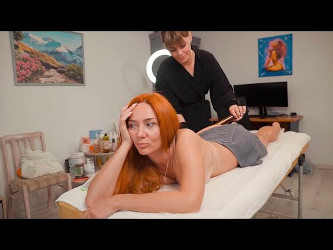 TOTAL RELAXATION | ASMR RELAXING AND MODELING BACK MASSAGE FOR REDHEAD GIRL