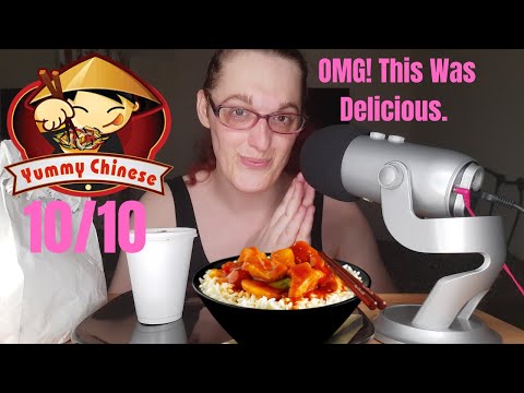 ASMR | Let's Eat Chinese Food (Sweet & Sour Chicken With Egg fried Rice In Batter).
