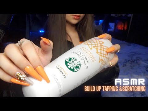 ASMR - Fast And Aggressive Scratching & Tapping With Long Nails Build Up For Sleep Mic Triggers