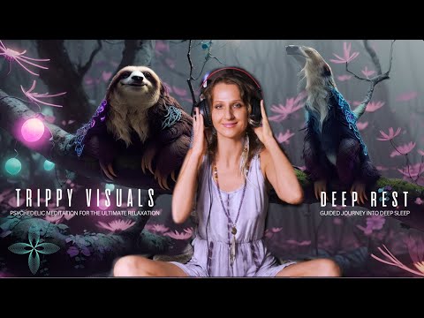 Deep Fractal Sleep Meditation with Psychedelic Visuals | Nonduality | Female Voice