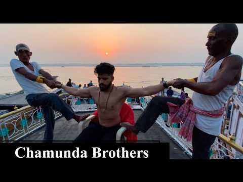 ASMR Four Hand Massage | Street Barbers Chamunda Brothers @ Varanasi Ep - 1