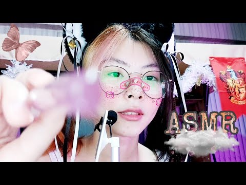 ASMR Stipple and brushing on your face with tingle trigger words