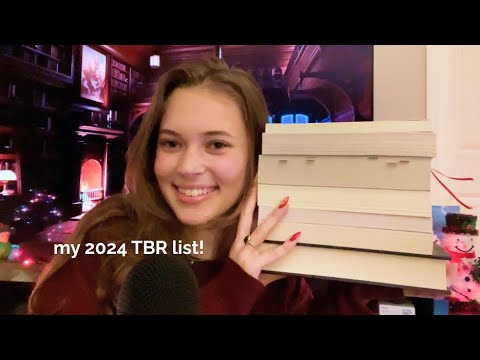 ASMR | 2024 TBR (book tapping, page flipping)