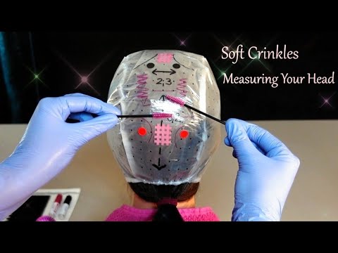 ASMR Re-Upload: Measuring Your Head ~ Crinkle Cap (Whispered)