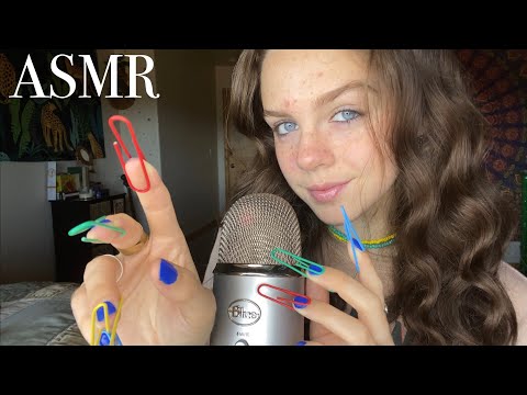 ASMR Tapping with Paper Clip Nails!
