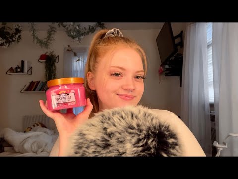 ASMR~TAPPING ON BODY SCRUBS WITH WHISPERS 🛁🧼