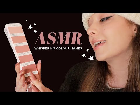 ASMR Whispering Colour Names Part 2 🤍  Soft Whispers •  Page Turning & Shuffling Sounds