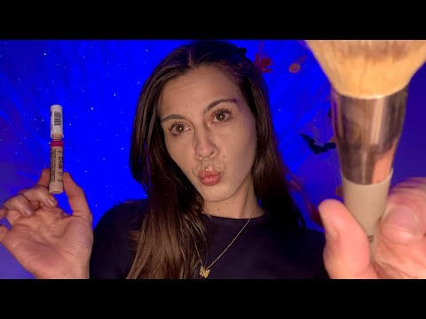ASMR Popular Mean Girl Fixes Your Make Up At A Halloween Party 🎃🍂🤎⚡️