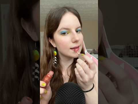 ASMR try on lipglosses with me! Which one was your fav? 💗 #asmr #asmrshorts #asmrsounds #shorts