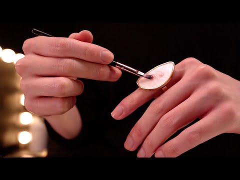 [ASMR]新しい道具を使ってメイクしていきます - Doing makeup with New tools/Layered Sound(No Talking)