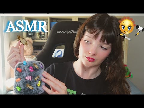 ASMR - QUITO PIOJOS A MI MICRO (brushing, plucking, mouthsounds, scratching, tapping...)