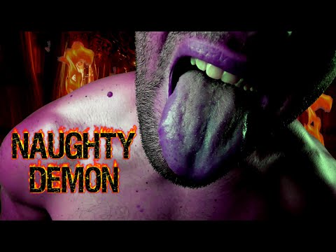 ASMR Naughty Demon Role Play (Close Up Licking)