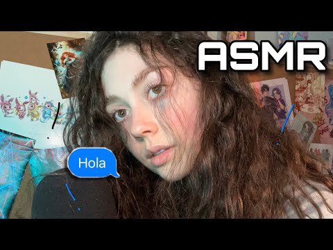 asmr en español | Trigger Words + Mouth Sounds, Hand Movements, and Collarbone Tapping +